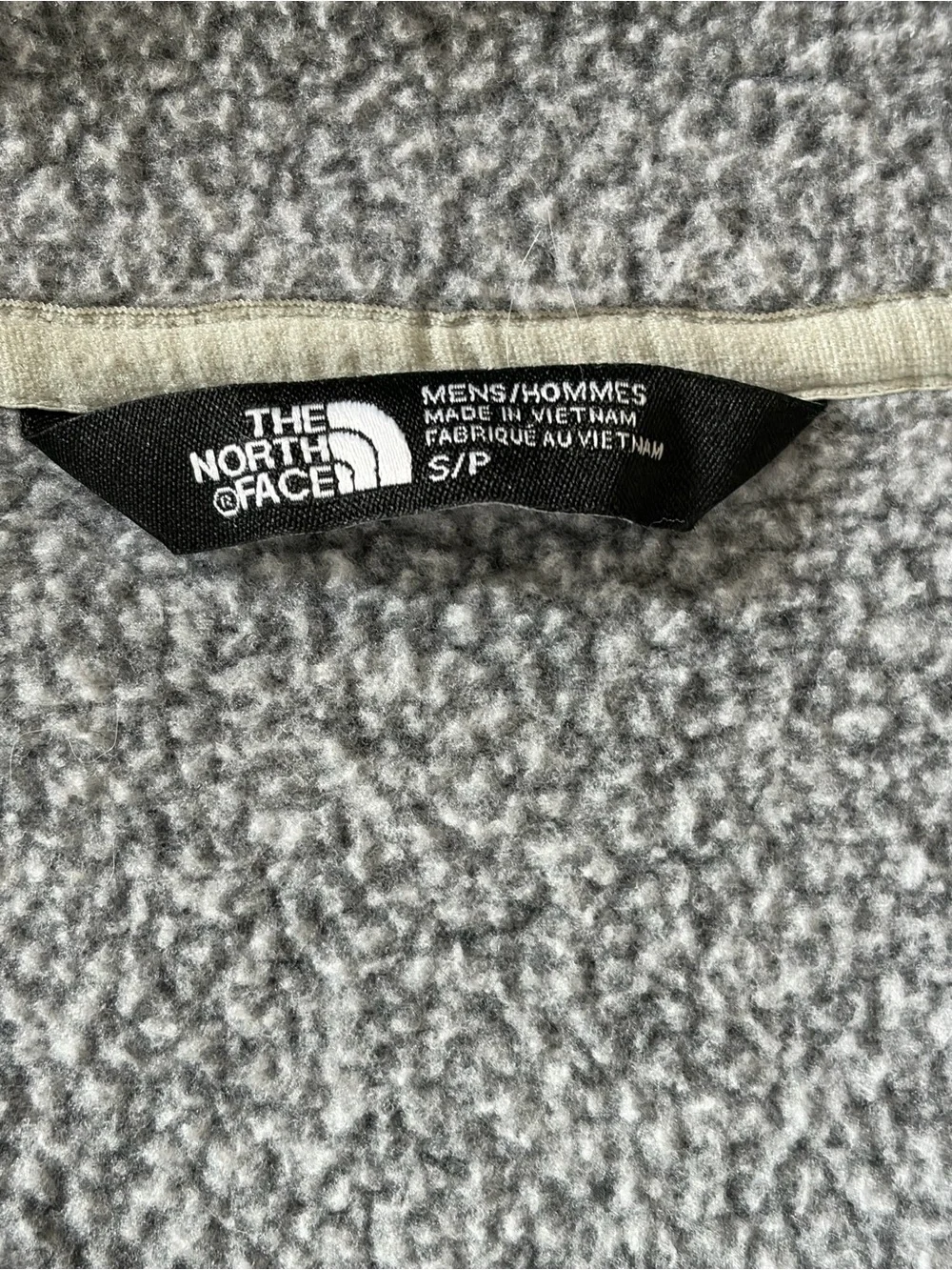 The North Face Gray Sweater Fleece Full Zip Vest Men’s Small S Heathered Gray
